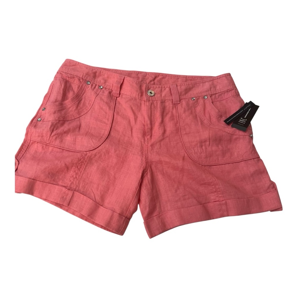 INC International Concepts Strawberry Pink Endless Summer Linen Shorts